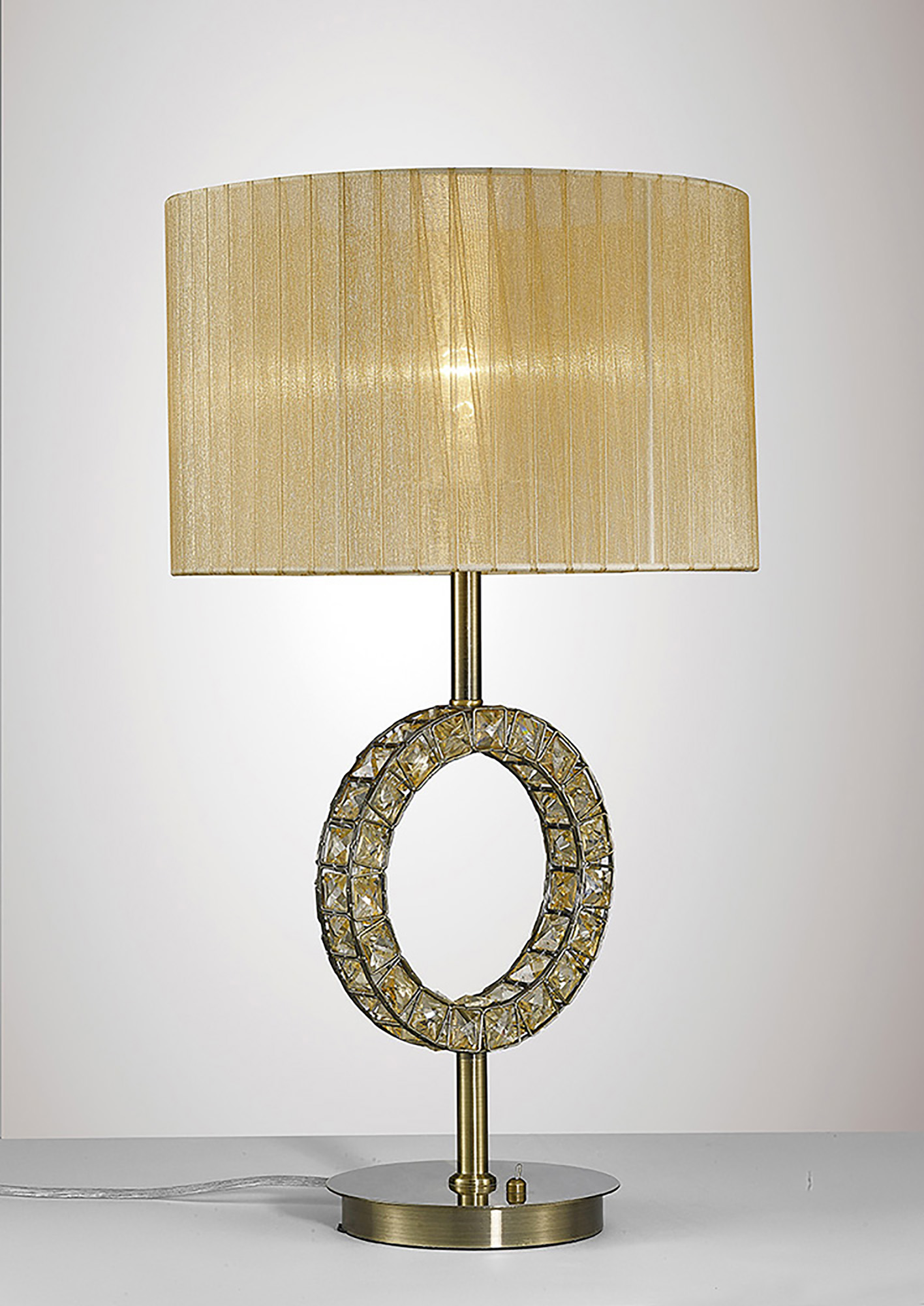 Florence Crystal Table Lamps Diyas Shaded Table Lamps